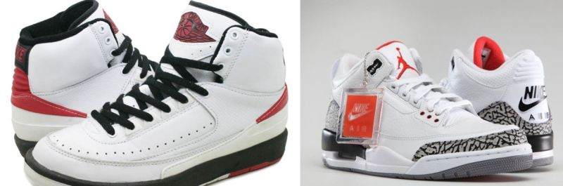 Comparaison des Nike Air Jordan 1987 vs 1988