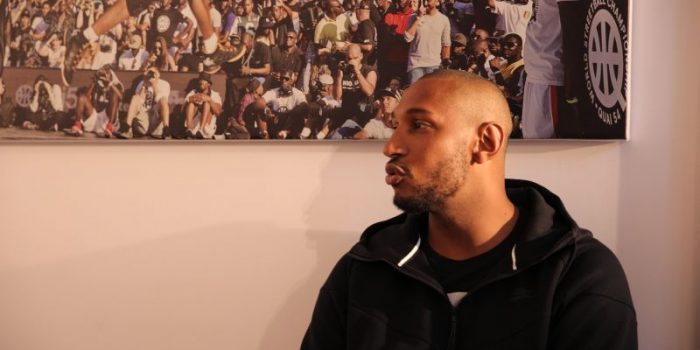 Boris Diaw en 2015 avant une interview chez Nike.
