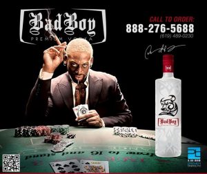 Publicité pour la marque de Vodka de Dennis Rodman