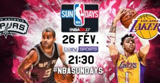 Affiche des NBA Sundays du 26 février entre les Spurs et les Lakers, une huitième victoire de suite pour les Spurs ?